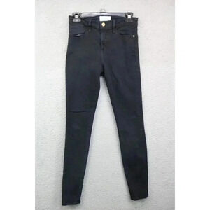 Frame Black Denim Jeans-High Skinny-Size 25-Stretchy-Pockets